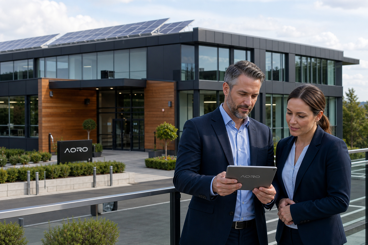 UK commercial premises with AORO rooftop solar