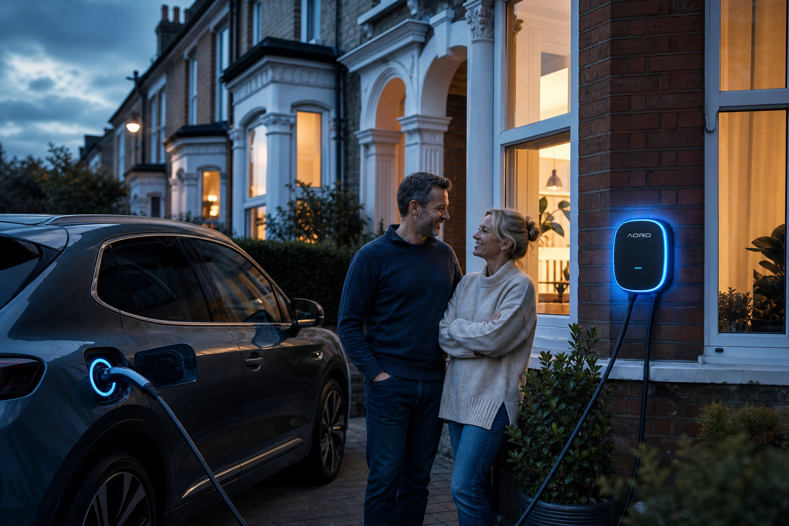 UK home with AORO EV charger installation