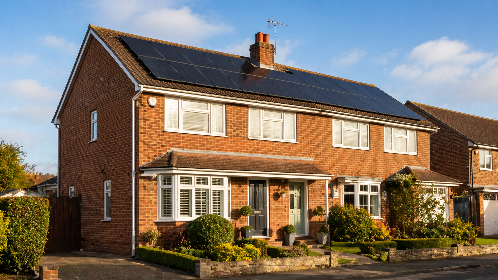 Worked example of UK home solar savings - 3-bed semi with 4kW solar and 5kWh battery